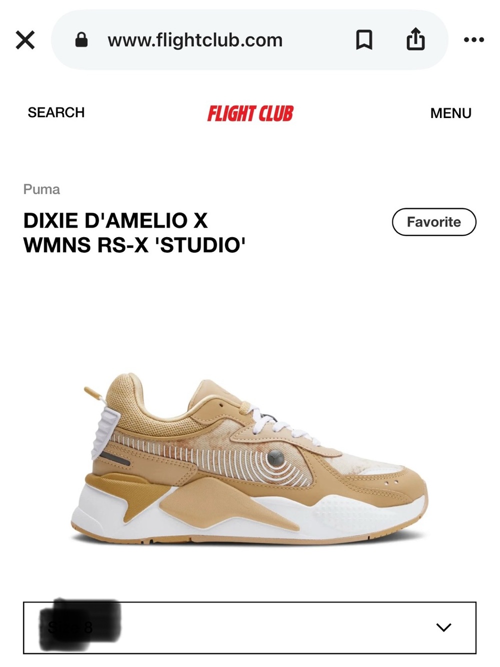 Puma RS-X 'Studio' Tan & White Women's Sneakers